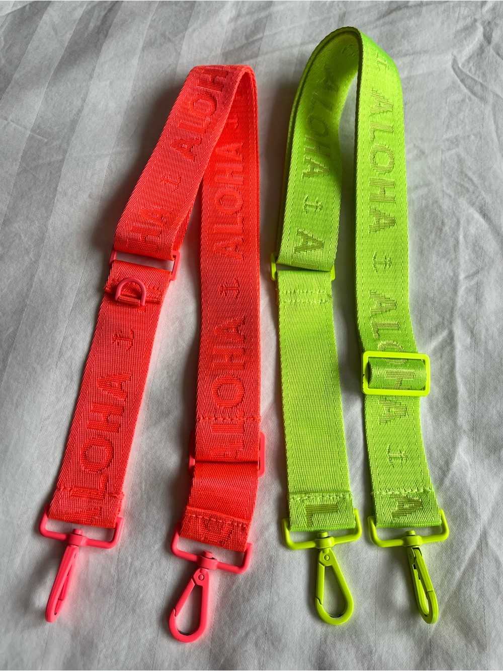 Neon Pink & Neon Green ALOHA Collection Adjustable Bag Straps